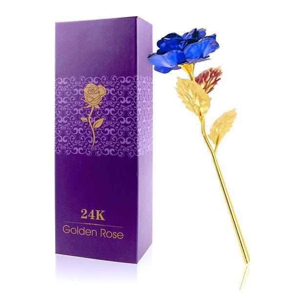 24K Gold Foil Rose With Box (Various Colors)
