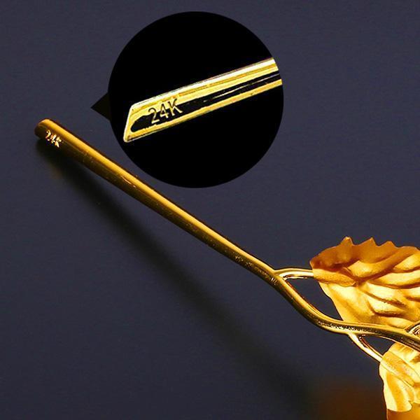 24K Gold Foil Rose With Box (Various Colors)