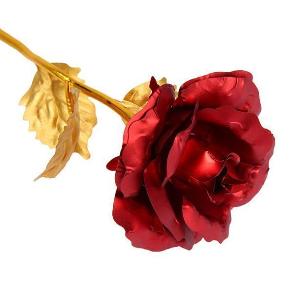 24K Gold Foil Rose With Box (Various Colors)