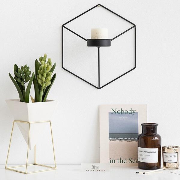 3D Geometric Wall Candle Holder (Various Colors)