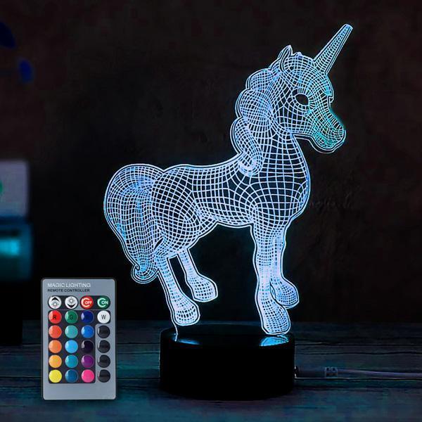 3D Unicorn Color Change Lamp