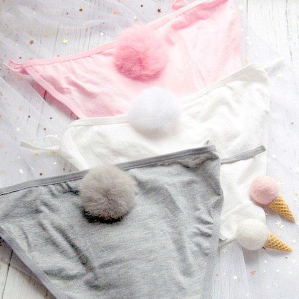 Bunny 3D Tail Panties (Various Colors)