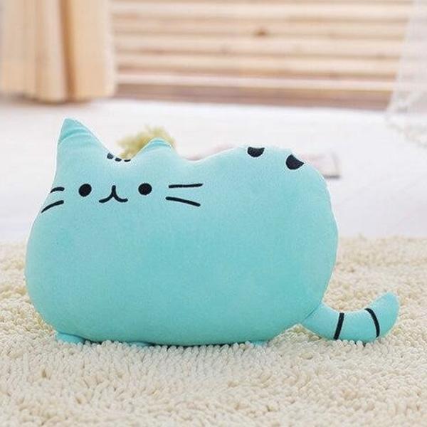Cartoon Cat Plush Cushion (Various Colors)