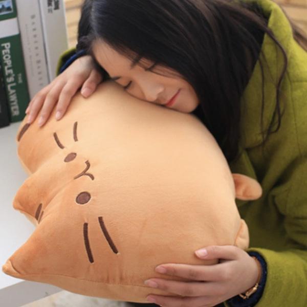 Cartoon Cat Plush Cushion (Various Colors)
