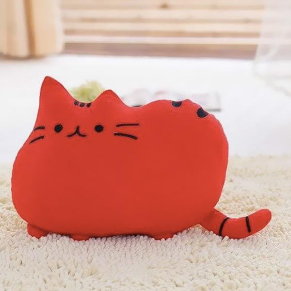 Cartoon Cat Plush Cushion (Various Colors)