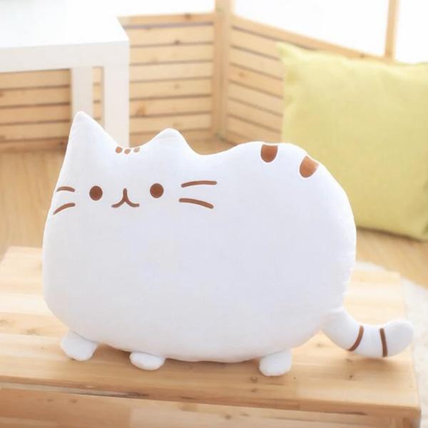 Cartoon Cat Plush Cushion (Various Colors)