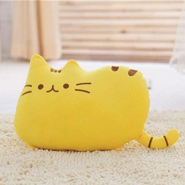 Cartoon Cat Plush Cushion (Various Colors)