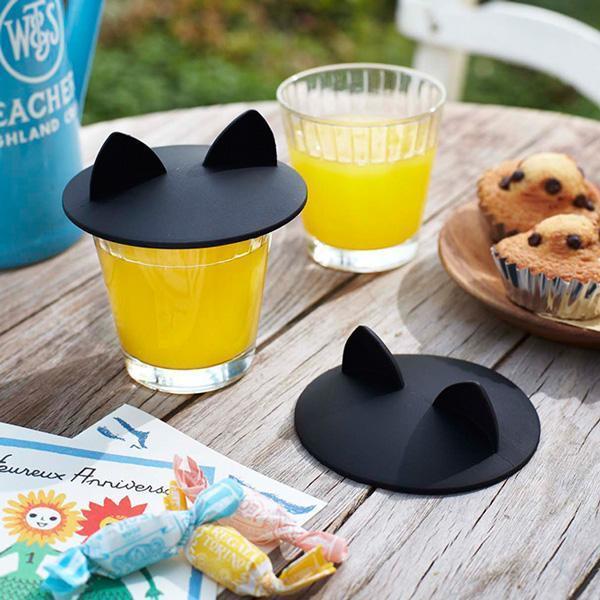 Cat Ears Silicone Cup Lid (Set of 5)