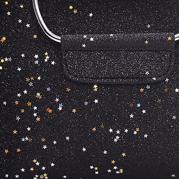 Cat Handle Glittery Shoulder Bag With Clutch (Various Colors)