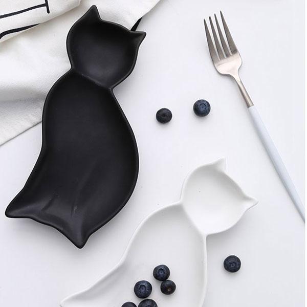 Cat Silhouette Plate (Various Color)