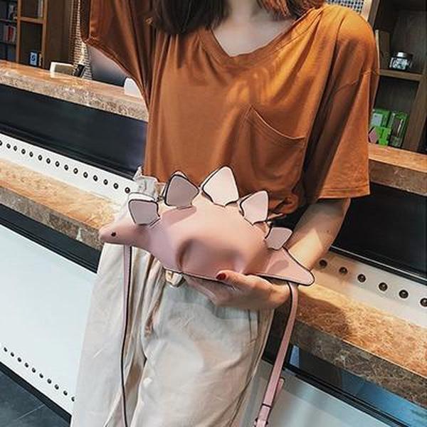Dino Stegosaurus Crossbody Purse Bag (Various Colors)