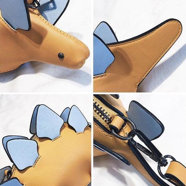 Dino Stegosaurus Crossbody Purse Bag (Various Colors)