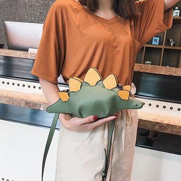 Dino Stegosaurus Crossbody Purse Bag (Various Colors)