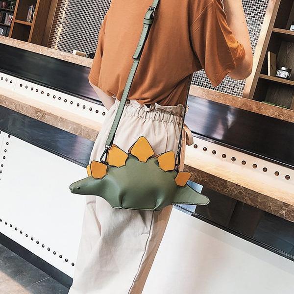 Dino Stegosaurus Crossbody Purse Bag (Various Colors)