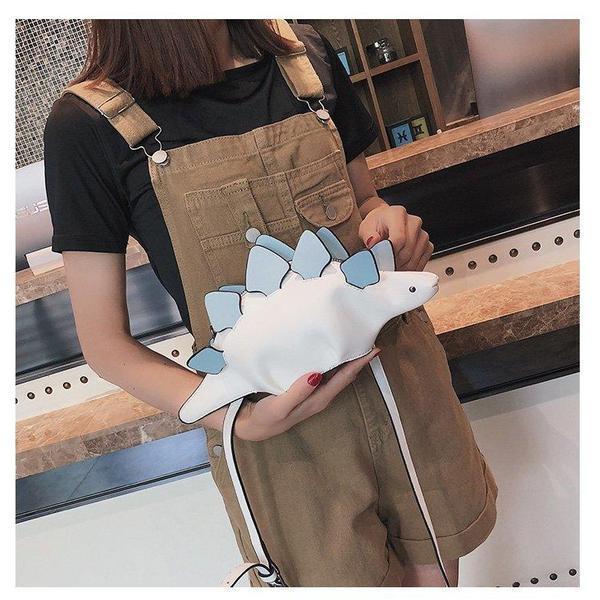Dino Stegosaurus Crossbody Purse Bag (Various Colors)