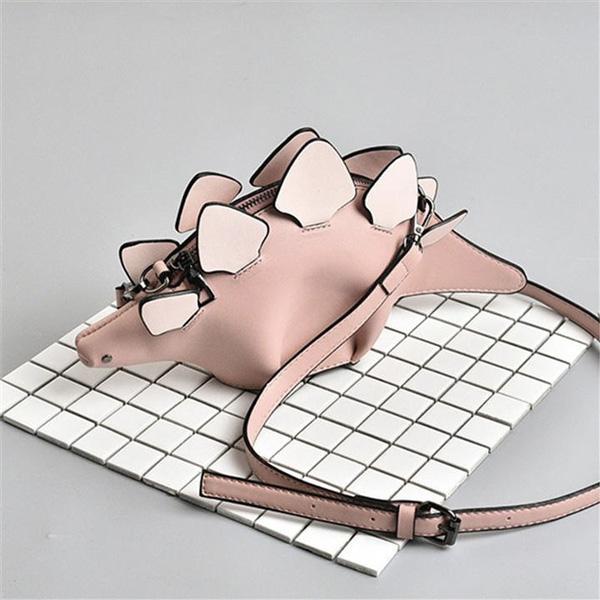 Dino Stegosaurus Crossbody Purse Bag (Various Colors)