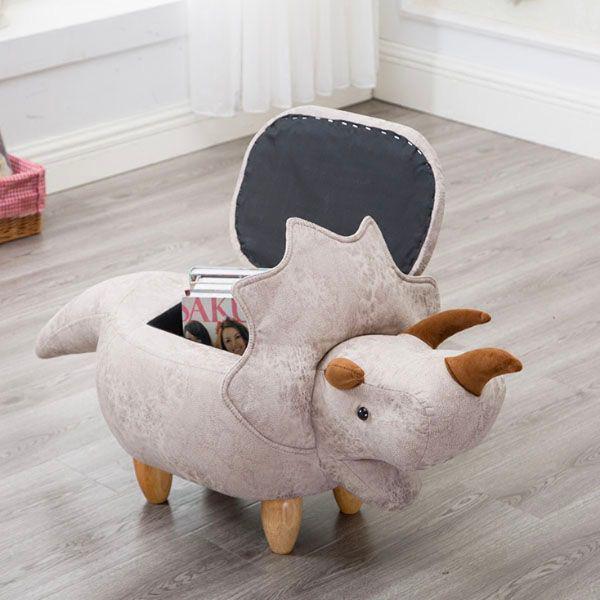 Dinosaur Storage Stool Ottoman (Various Colors)