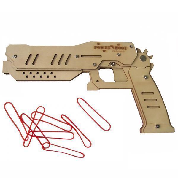 DIY Wooden Rubber Band Gun Set