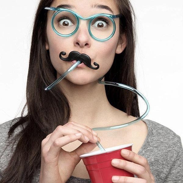 Drinking Straw Glasses (Various Colors)