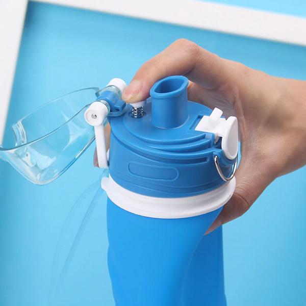 Foldable Silicone Water Bottle (Various Colors)