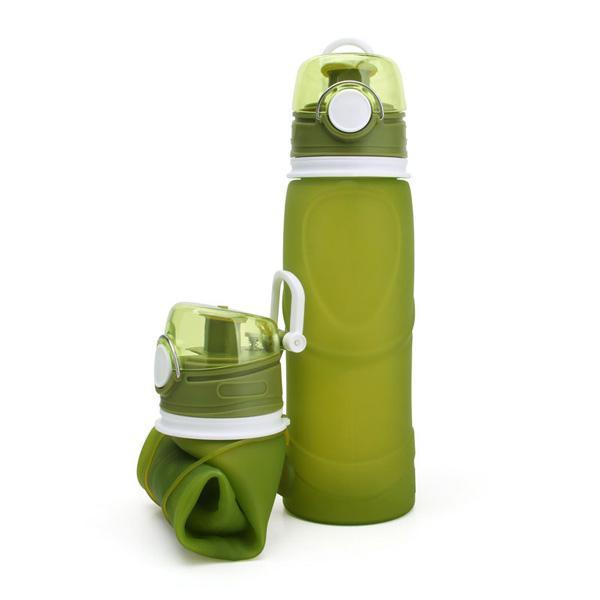 Foldable Silicone Water Bottle (Various Colors)