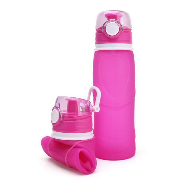 Foldable Silicone Water Bottle (Various Colors)