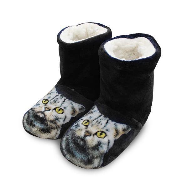 Furry Cat Indoor Booties (Various Colors)