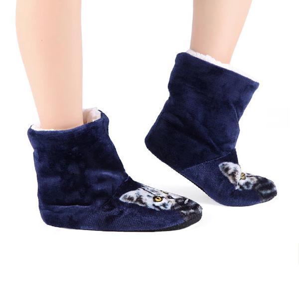 Furry Cat Indoor Booties (Various Colors)
