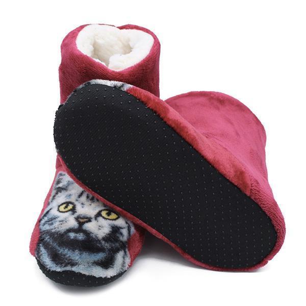 Furry Cat Indoor Booties (Various Colors)