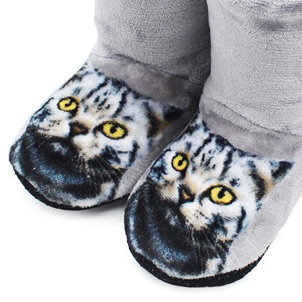 Furry Cat Indoor Booties (Various Colors)