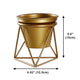 Geometric Iron Flower Pot and Stand (Various Sizes)