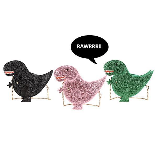 Glittery T-Rex Crossbody Bag (Various Colors)