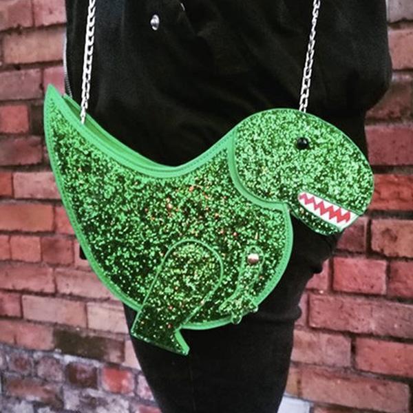 Glittery T-Rex Crossbody Bag (Various Colors)