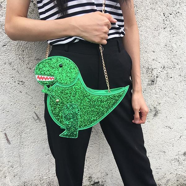 Glittery T-Rex Crossbody Bag (Various Colors)