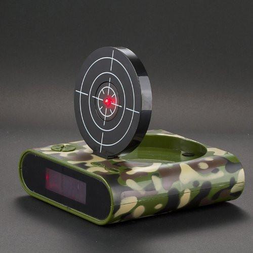 Gun And Target Recordable Alarm Clock (Various Colors)