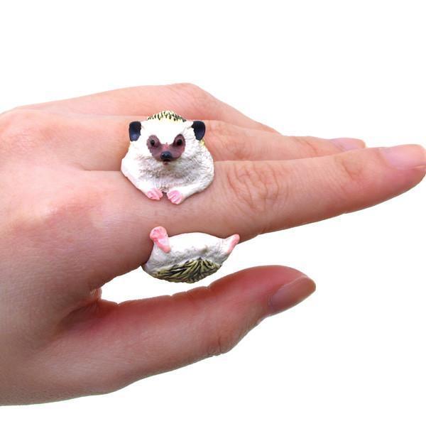 Handmade 3D Hedgehog Ring