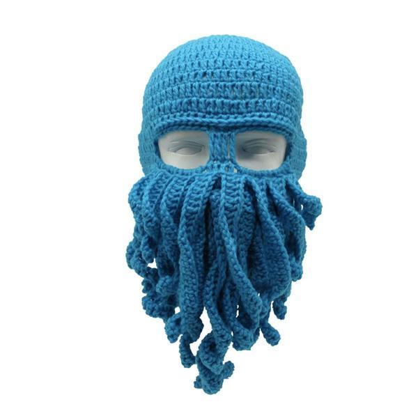 Handmade Knitted Octopus Mask (Various Colors)