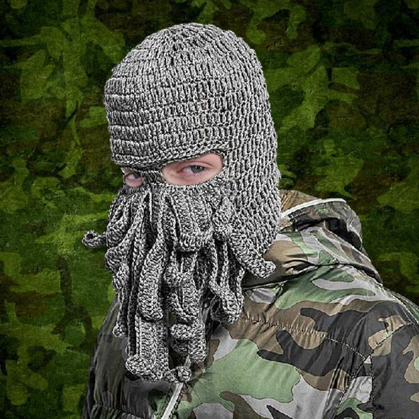 Handmade Knitted Octopus Mask (Various Colors)