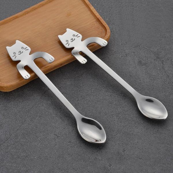 Hanging Cat Teaspoon (Various Colors)