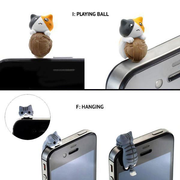 Kitty Earphone Jack Plug (Various Designs)