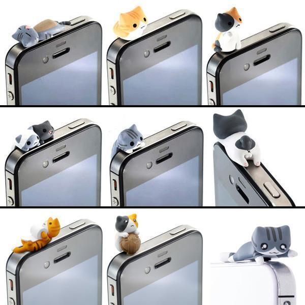 Kitty Earphone Jack Plug (Various Designs)