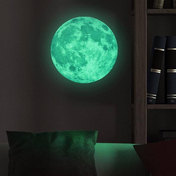 Large Glow In Dark Moon Wall Sticker (Various Colors)