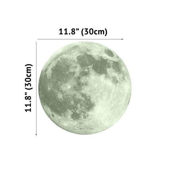Large Glow In Dark Moon Wall Sticker (Various Colors)