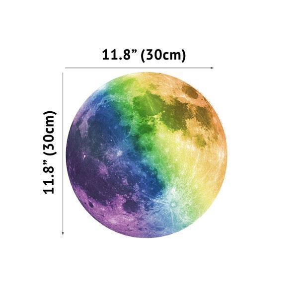 Large Glow In Dark Moon Wall Sticker (Various Colors)