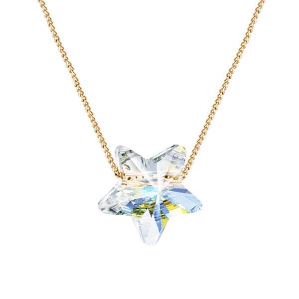 Lucky Star Necklace With Swarovski Crystal (Various Colors)