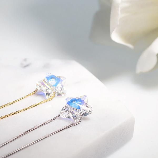 Lucky Star Necklace With Swarovski Crystal (Various Colors)