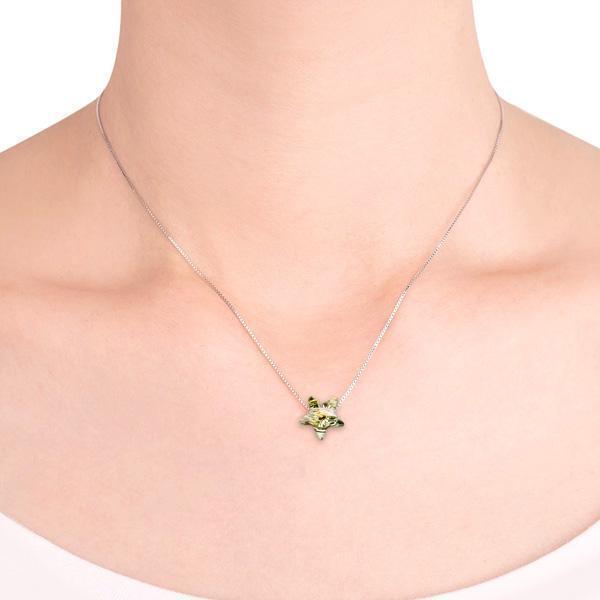 Lucky Star Necklace With Swarovski Crystal (Various Colors)