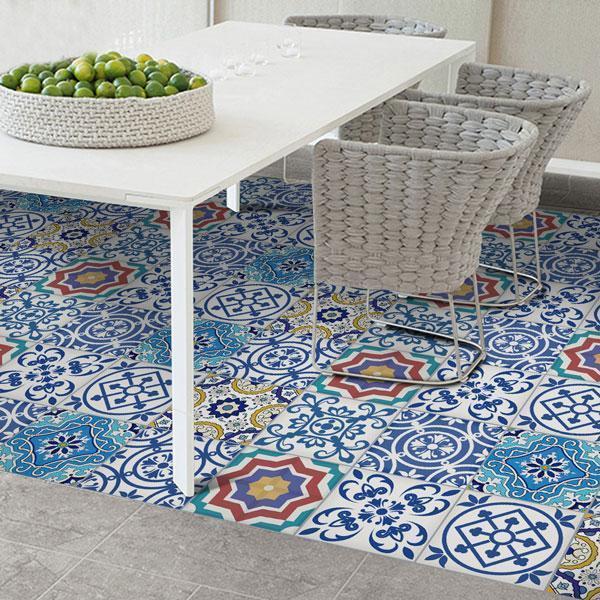 Mediterranean Waterproof Wall Floor Tile Stickers (Set of 25)