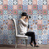 Mediterranean Waterproof Wall Floor Tile Stickers (Set of 25)