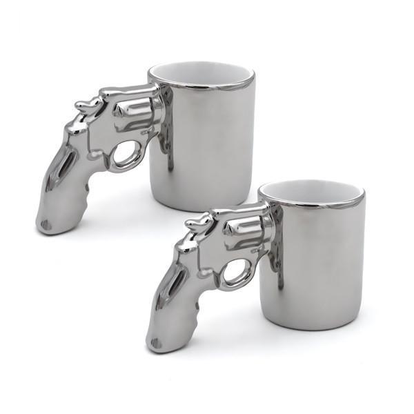 Mini Pistol Gun Shot Mugs (Set of 2)